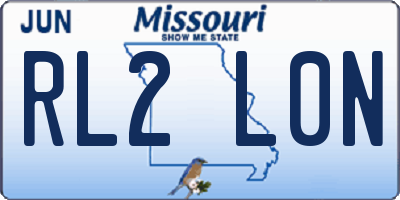 MO license plate RL2L0N