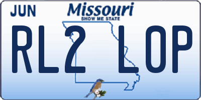 MO license plate RL2L0P