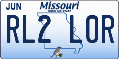 MO license plate RL2L0R