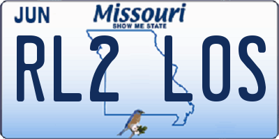 MO license plate RL2L0S