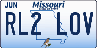 MO license plate RL2L0V