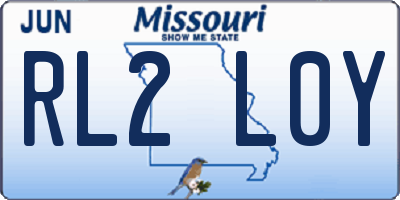 MO license plate RL2L0Y