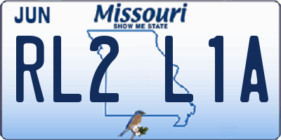 MO license plate RL2L1A