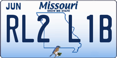 MO license plate RL2L1B