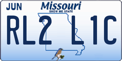 MO license plate RL2L1C