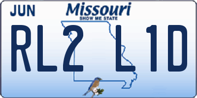MO license plate RL2L1D