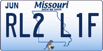 MO license plate RL2L1F