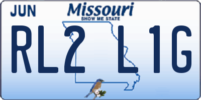 MO license plate RL2L1G