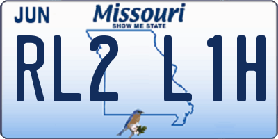 MO license plate RL2L1H