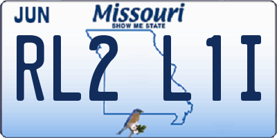 MO license plate RL2L1I