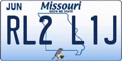 MO license plate RL2L1J