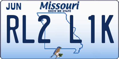 MO license plate RL2L1K
