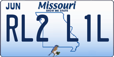 MO license plate RL2L1L