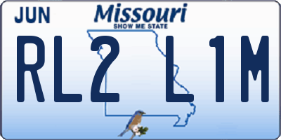 MO license plate RL2L1M