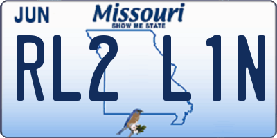 MO license plate RL2L1N