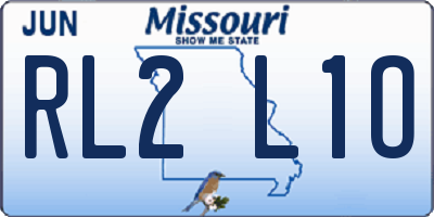 MO license plate RL2L1O