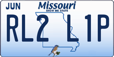 MO license plate RL2L1P
