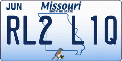 MO license plate RL2L1Q