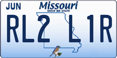 MO license plate RL2L1R