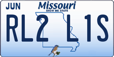 MO license plate RL2L1S