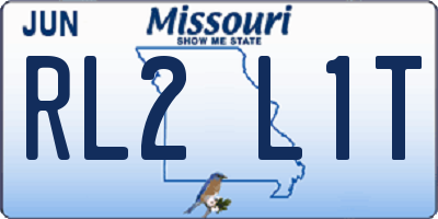 MO license plate RL2L1T