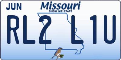 MO license plate RL2L1U