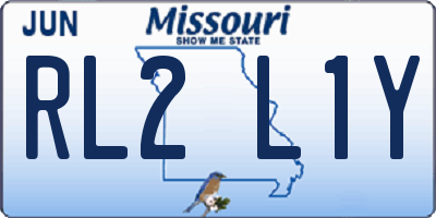 MO license plate RL2L1Y