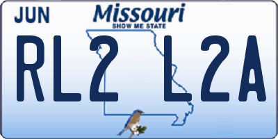 MO license plate RL2L2A
