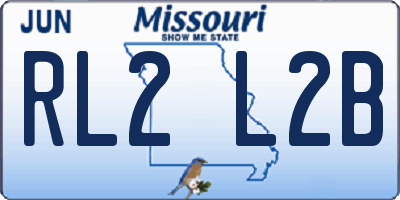 MO license plate RL2L2B