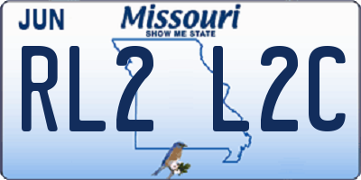 MO license plate RL2L2C