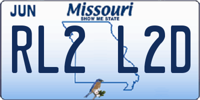 MO license plate RL2L2D