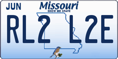 MO license plate RL2L2E