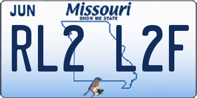 MO license plate RL2L2F