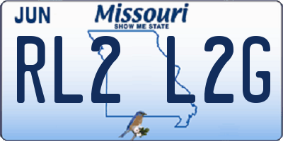 MO license plate RL2L2G