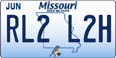 MO license plate RL2L2H