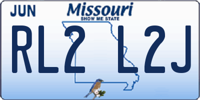 MO license plate RL2L2J