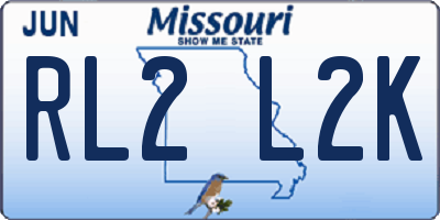MO license plate RL2L2K