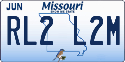 MO license plate RL2L2M