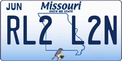 MO license plate RL2L2N