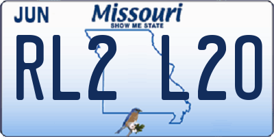 MO license plate RL2L2O