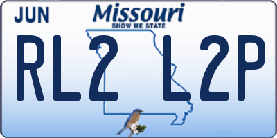 MO license plate RL2L2P