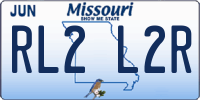 MO license plate RL2L2R