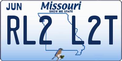 MO license plate RL2L2T