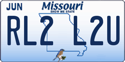 MO license plate RL2L2U