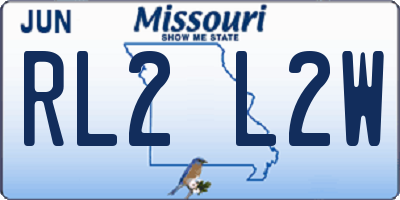 MO license plate RL2L2W