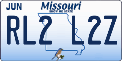 MO license plate RL2L2Z