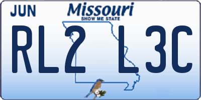 MO license plate RL2L3C