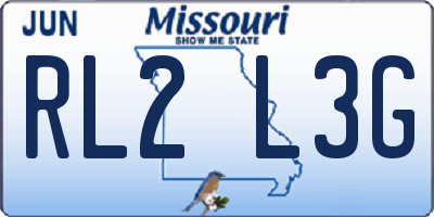 MO license plate RL2L3G