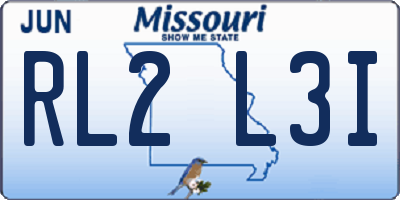 MO license plate RL2L3I