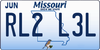 MO license plate RL2L3L